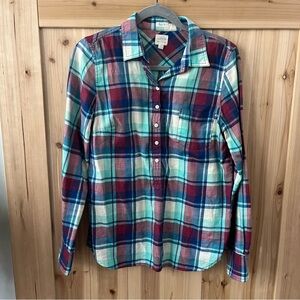 J. Crew Perfect Fit Flannel Plaid Shirt